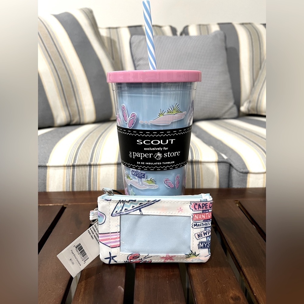 NWT Scout tumbler and card holder set